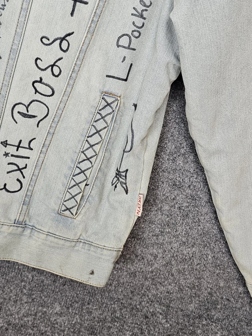 Men's One-of-A-Kind| Upcycled Levi's Sherpa Jacket| Inspired Punk Vibe Lil Peep